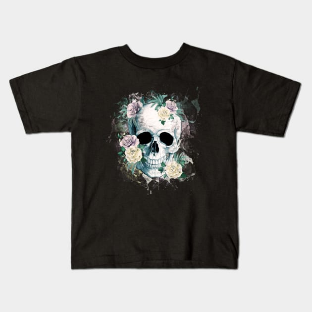 skull, cool skull, skull mask face Kids T-Shirt by Collagedream